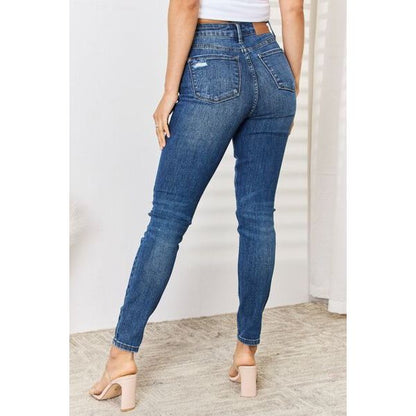 Judy Blue Full Size High Waist Distressed Slim Jeans